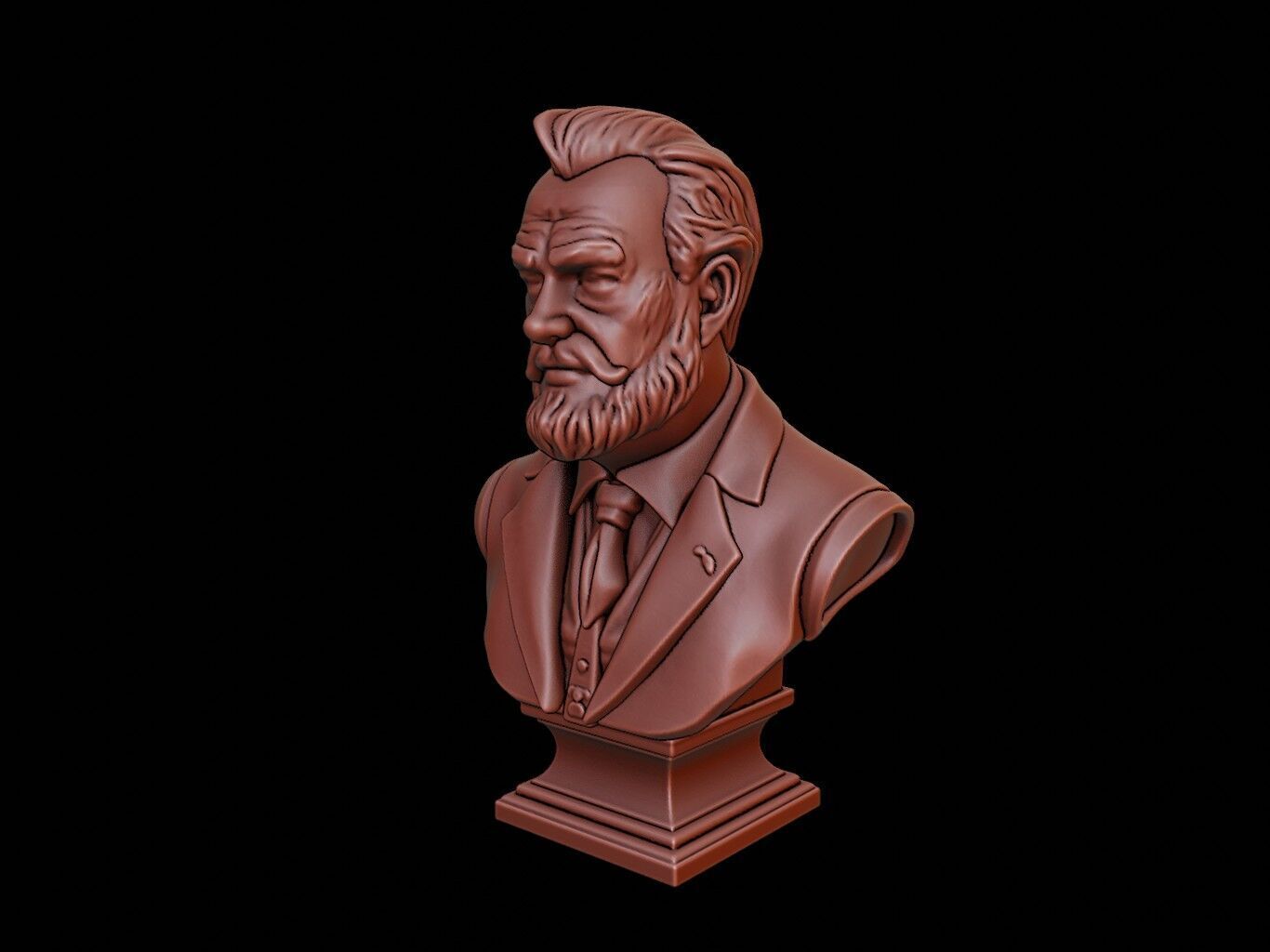Chester A Arthur Bust 3D print model_2