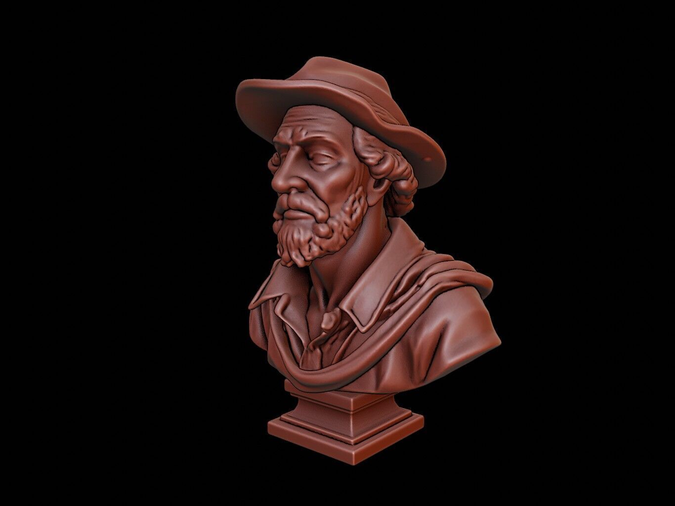 Christopher Columbus Bust 3D print model_2