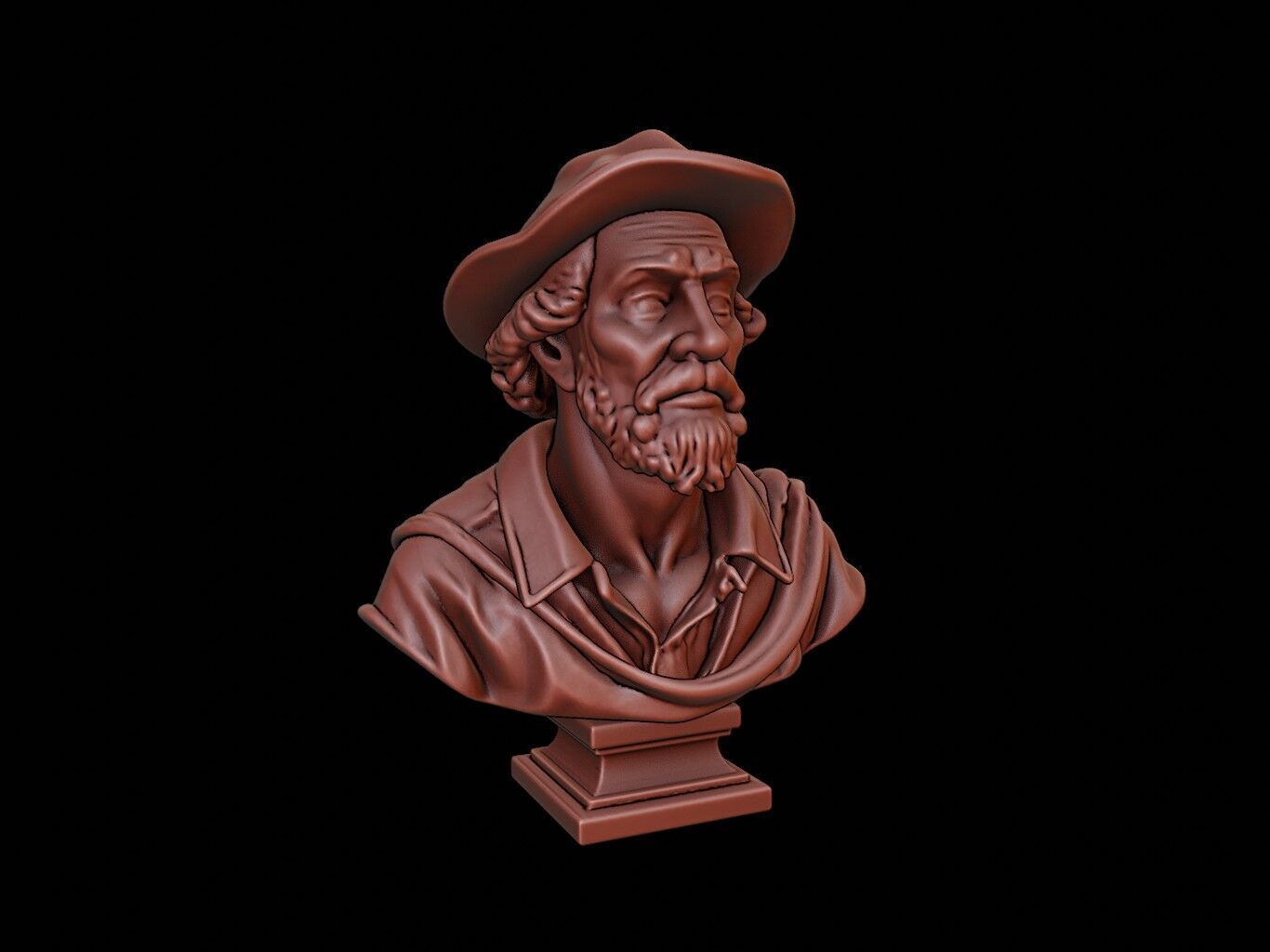 Christopher Columbus Bust 3D print model_1