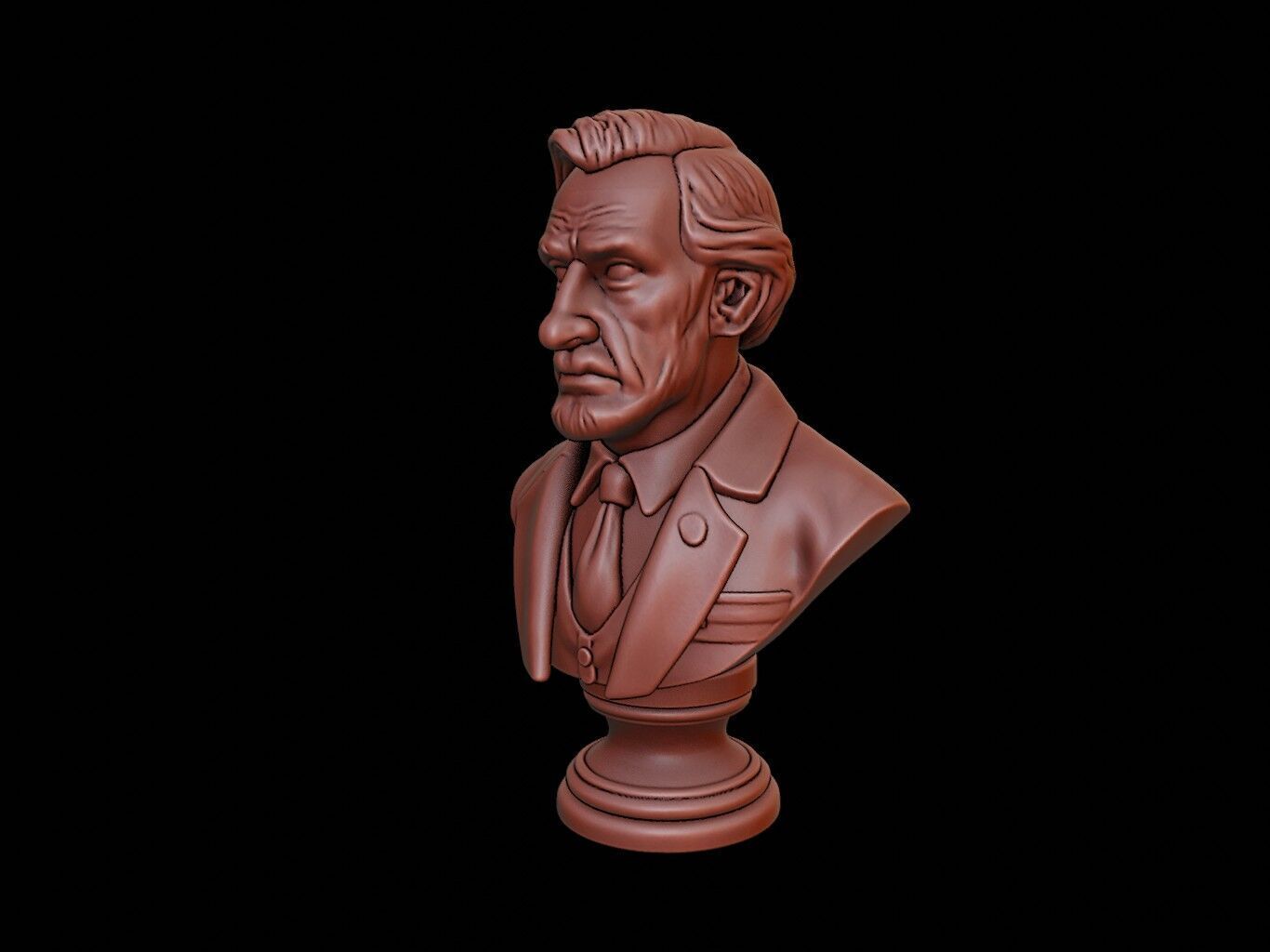David Livingstone Bust 3D print model_2