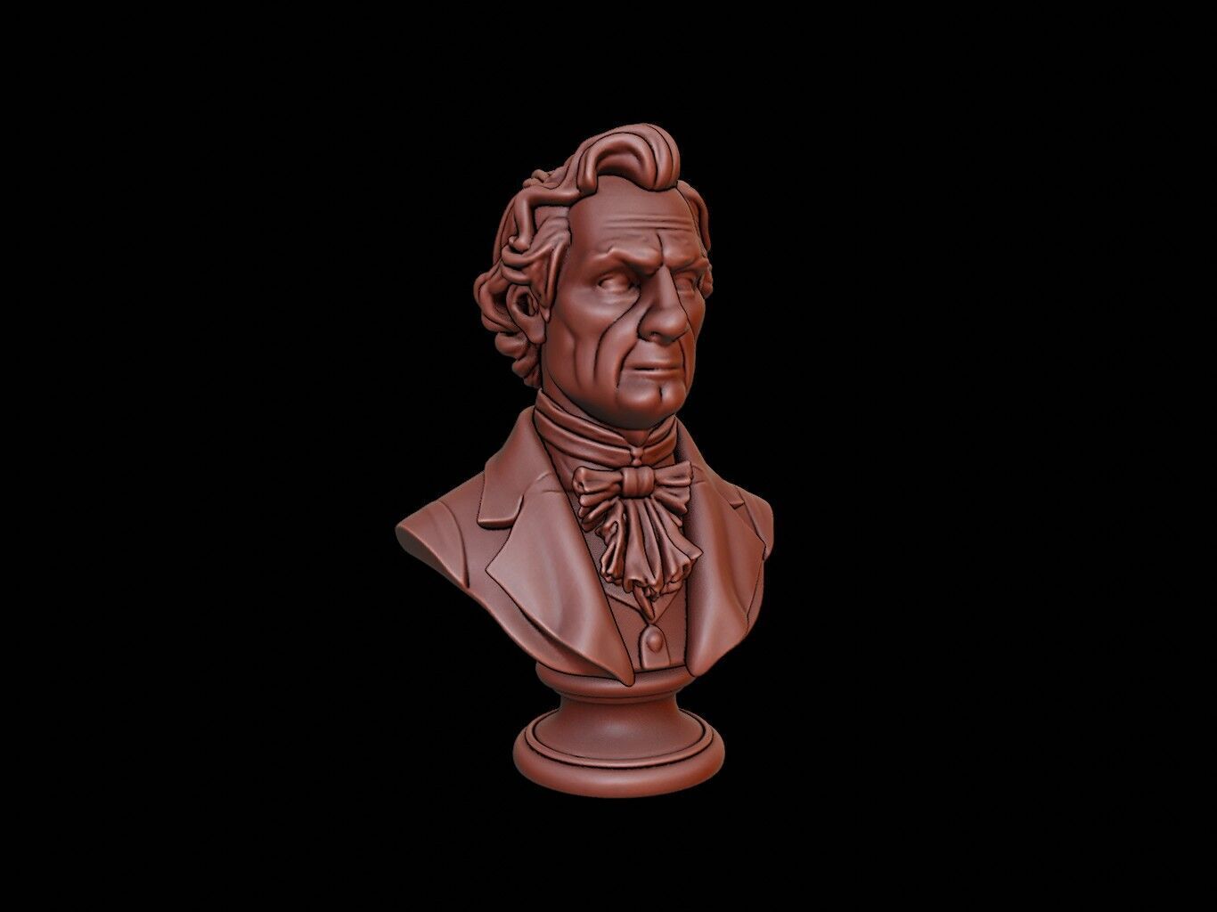 Franklin Pierce Bust 3D print model_1