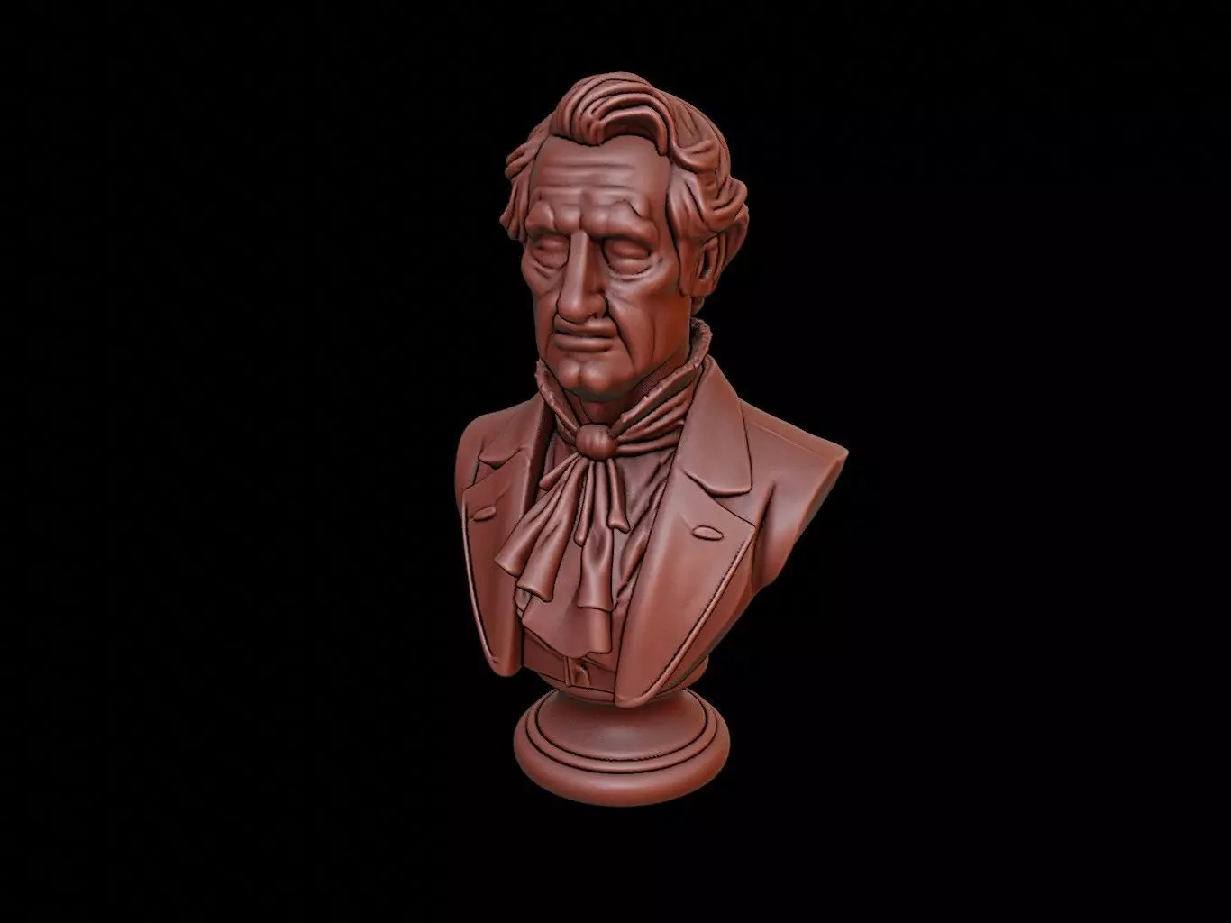 Franklin Pierce Bust 3D print model