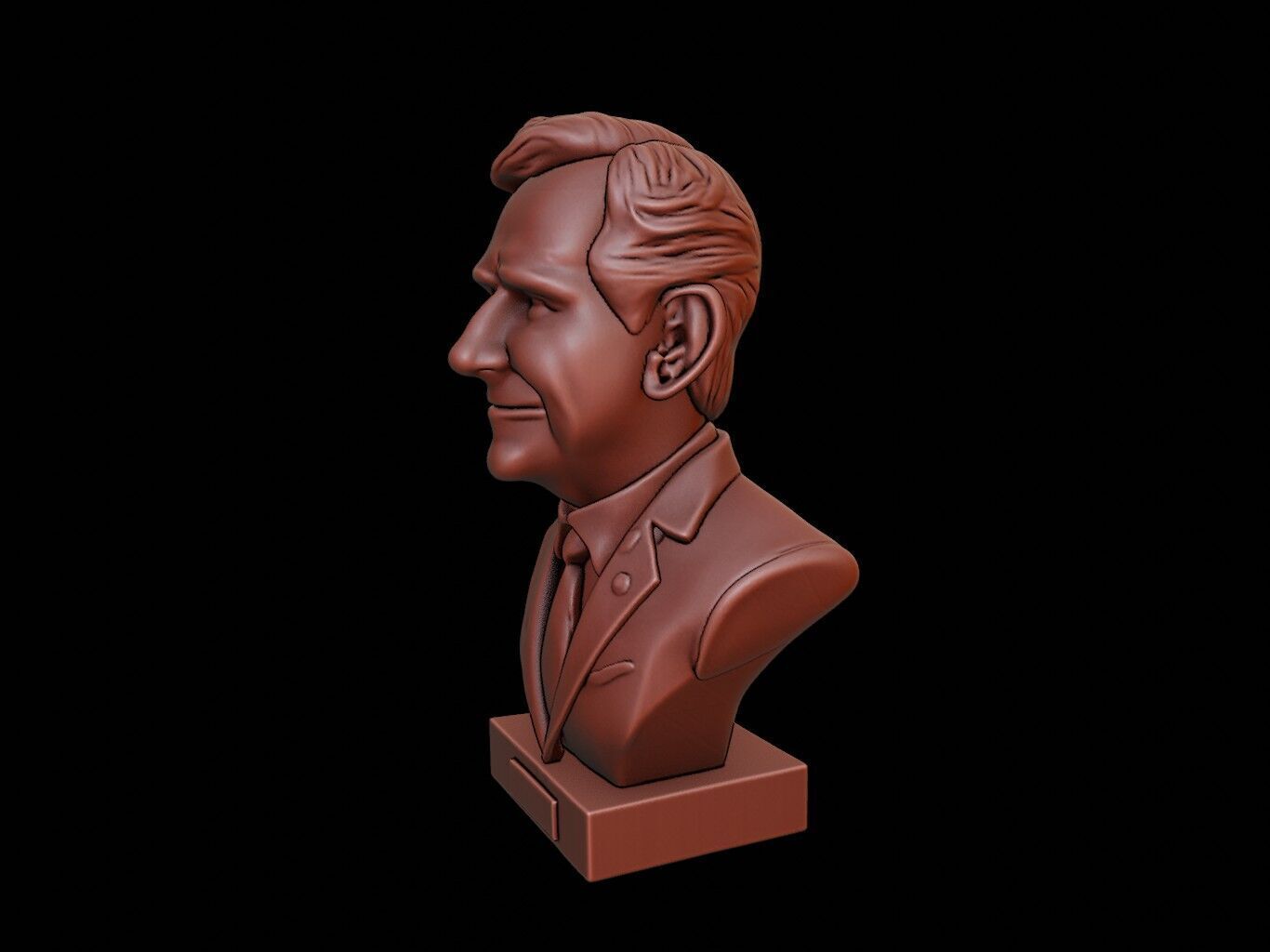 George W Bush Bust 3D print model_2