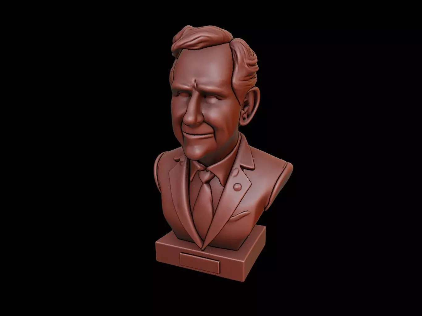 George W Bush Bust 3D print model_0