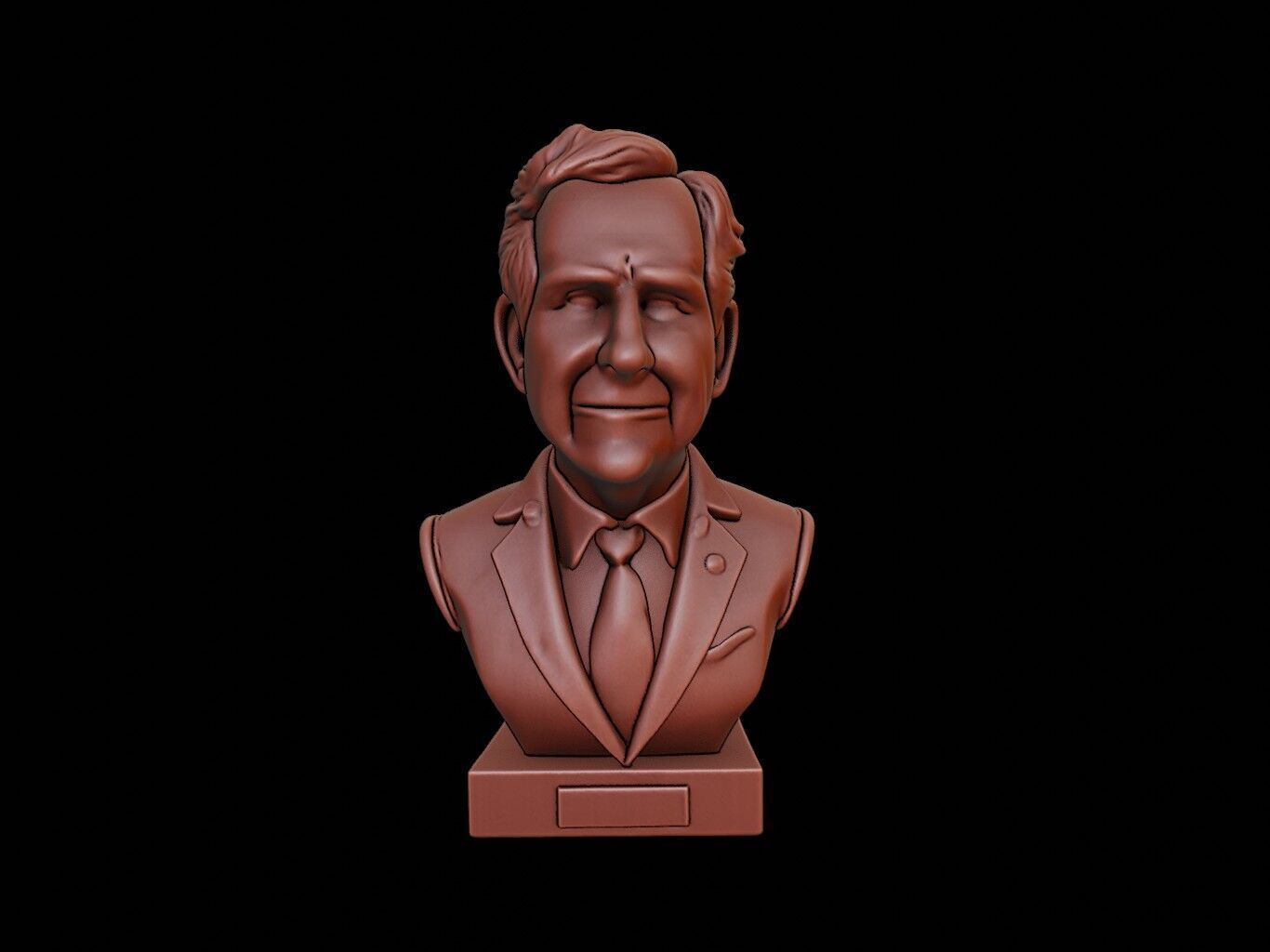 George W Bush Bust 3D print model_1