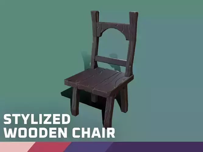 Stylized Wooden Chair