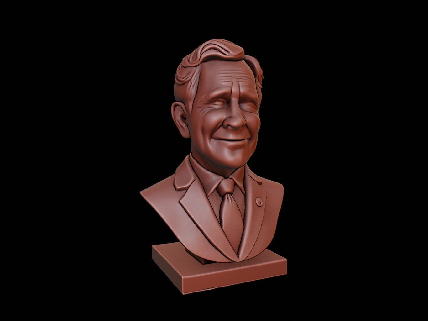 George W Bush Bust 3D print model_1