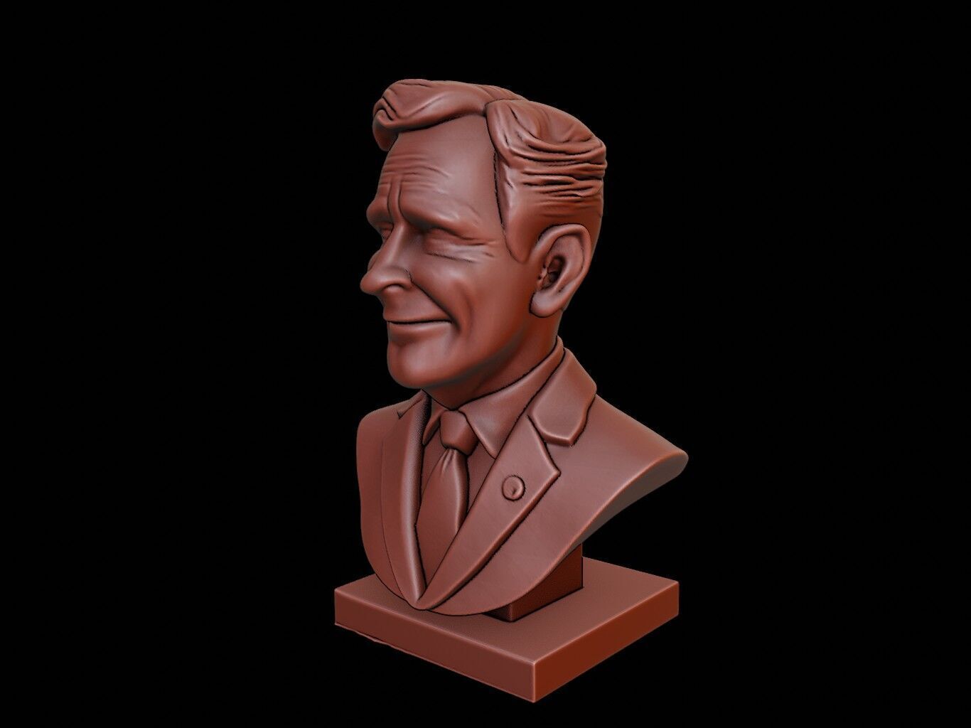 George W Bush Bust 3D print model_2