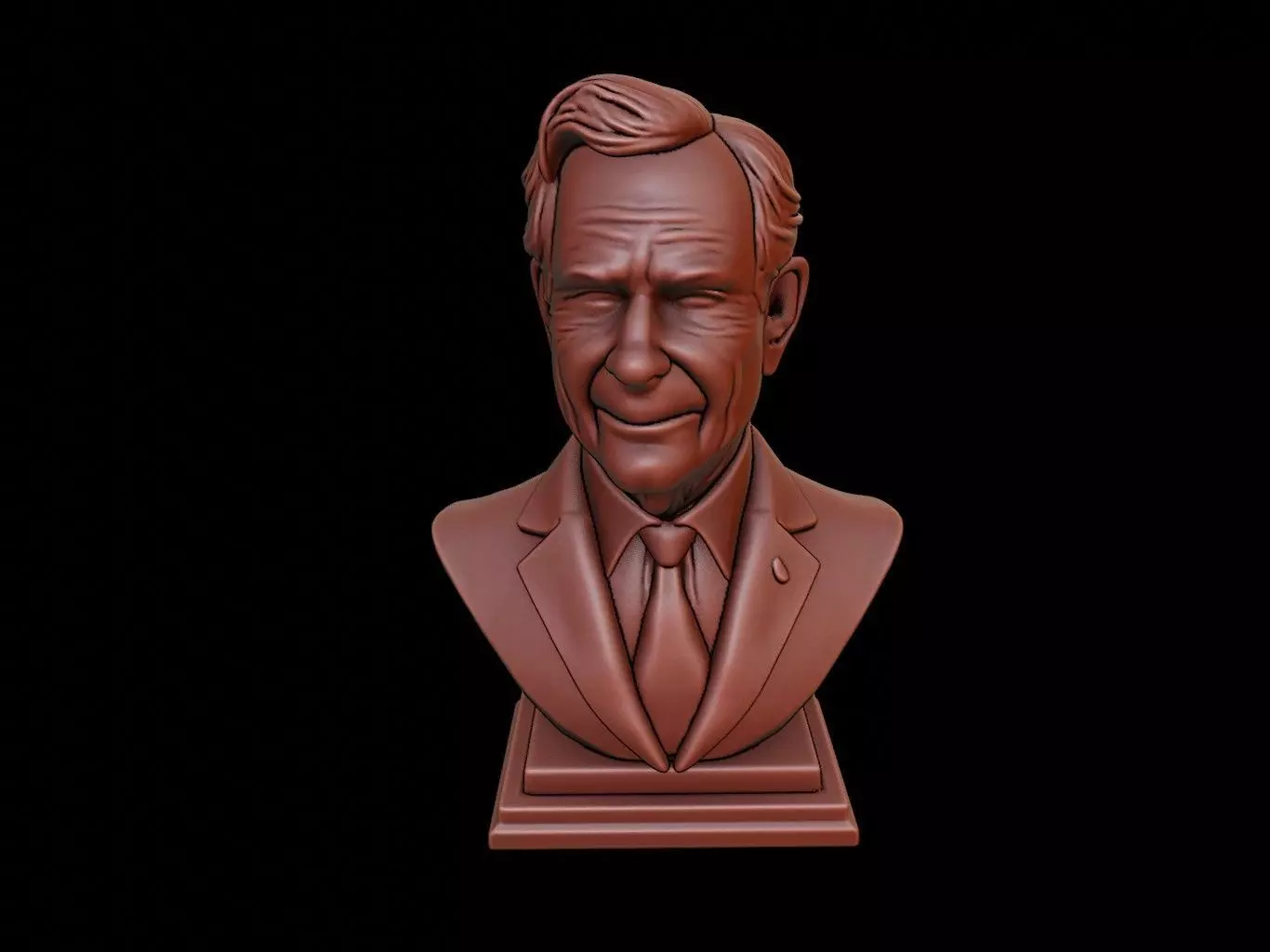 George W Bush Bust 3D print model_0