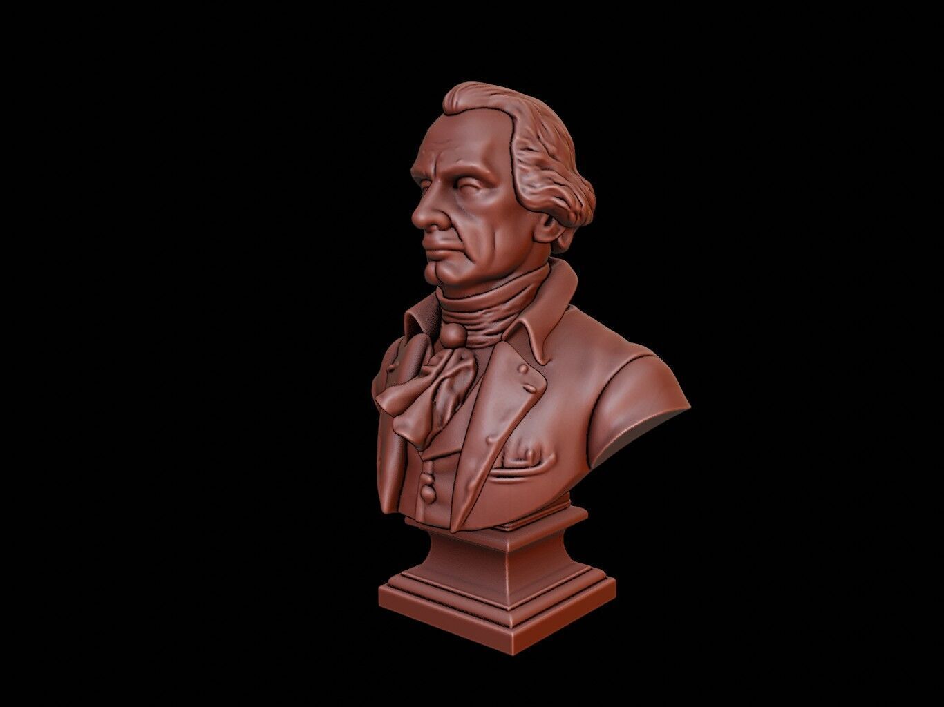 George Washington Bust 3D print model_2
