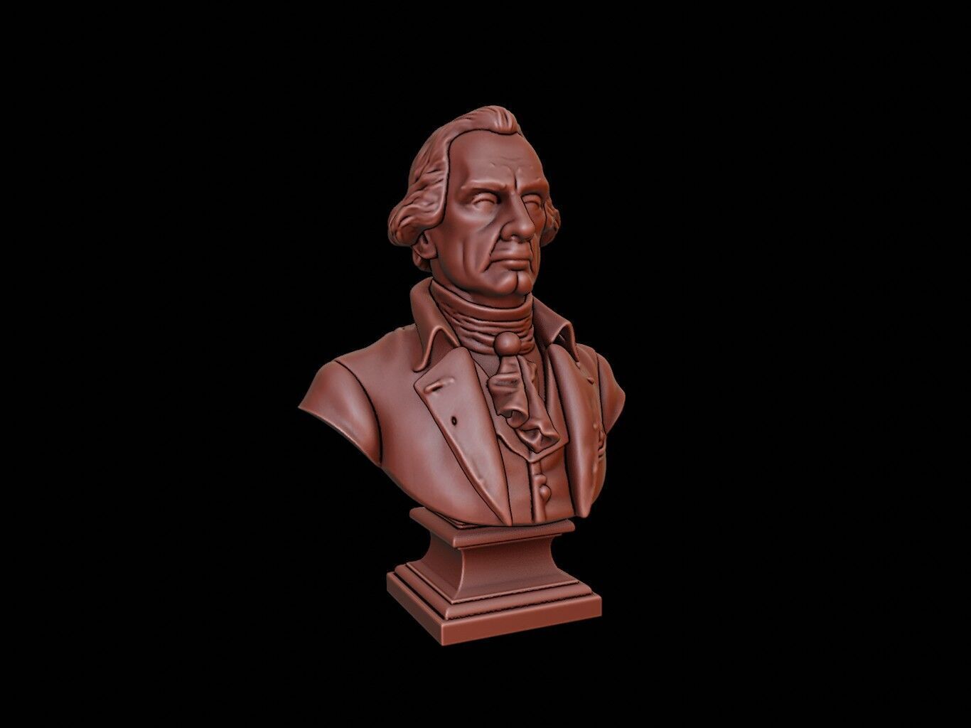 George Washington Bust 3D print model_1