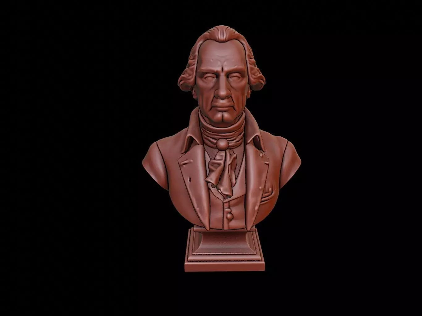 George Washington Bust 3D print model_0