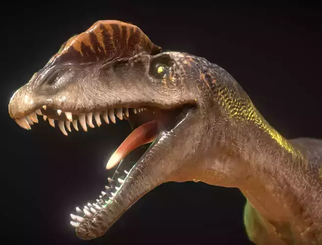 Dilophosaurus Low-poly 3D model