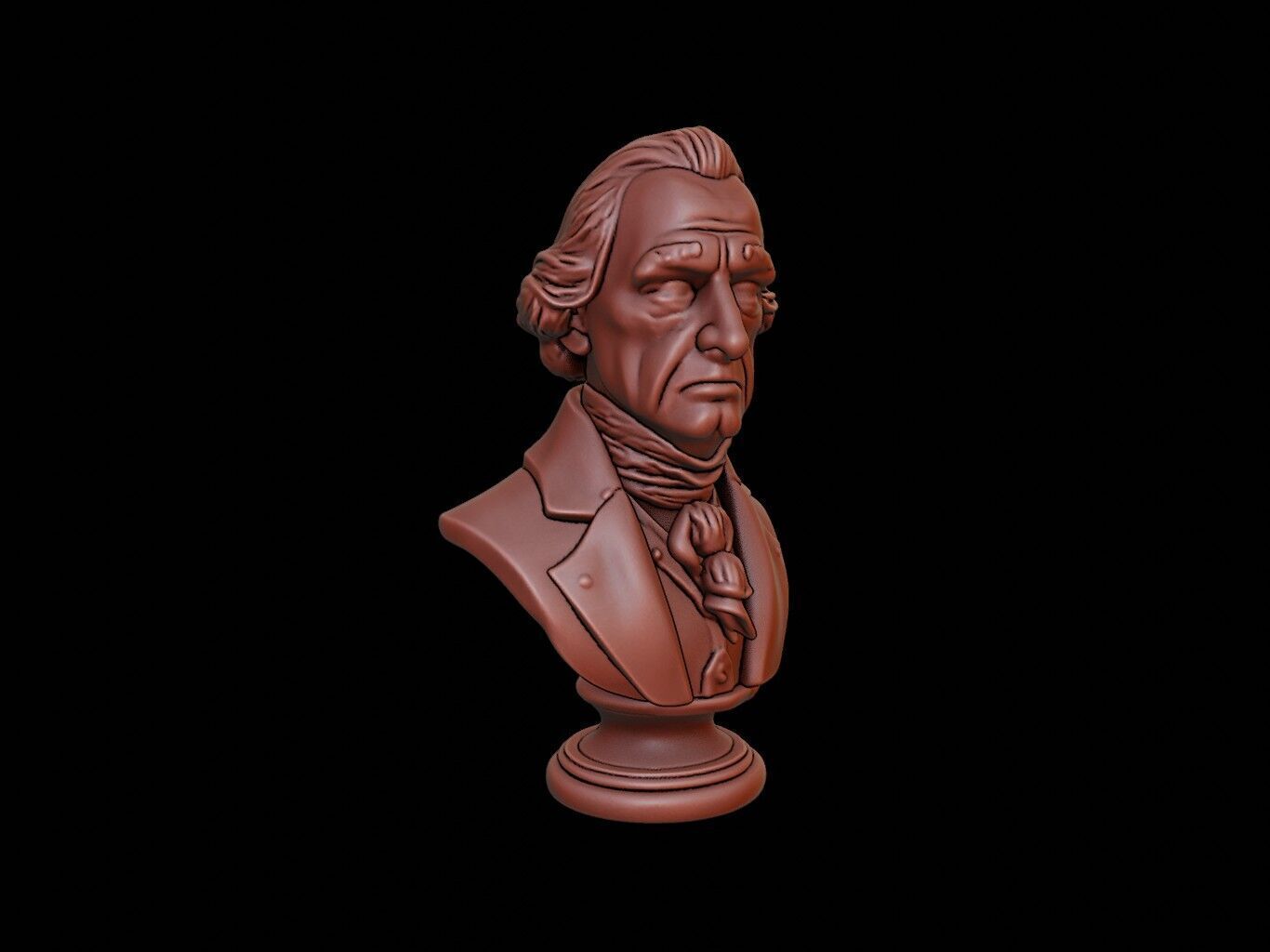 George Washington Bust 3D print model_1