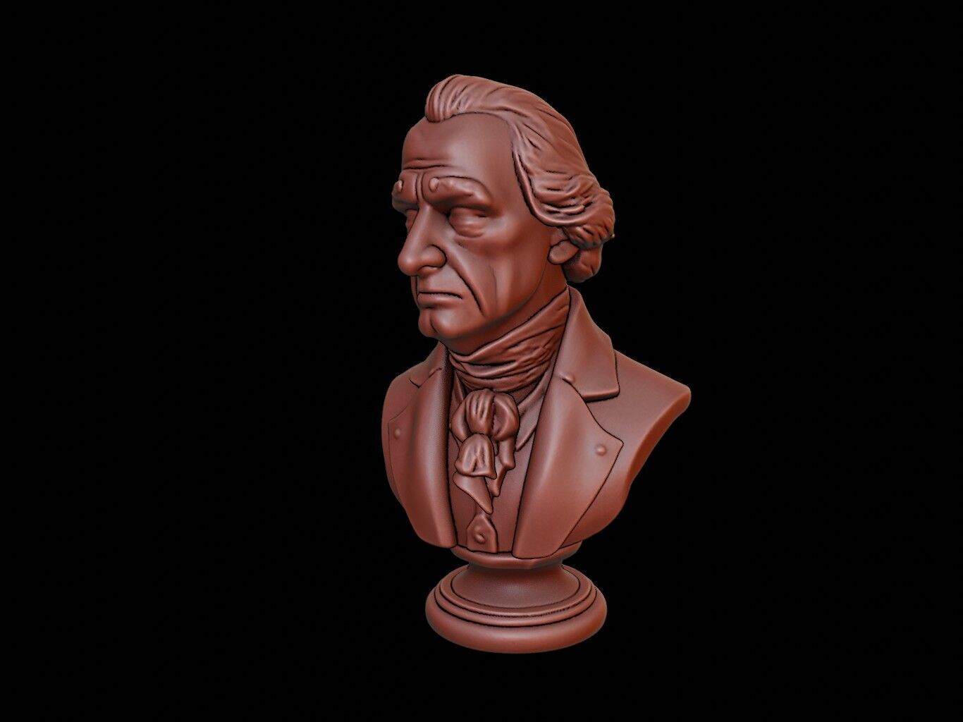 George Washington Bust 3D print model_2