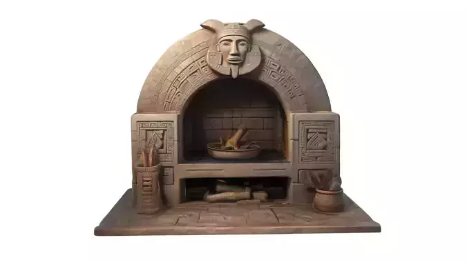 stone altar Low-poly 3D model