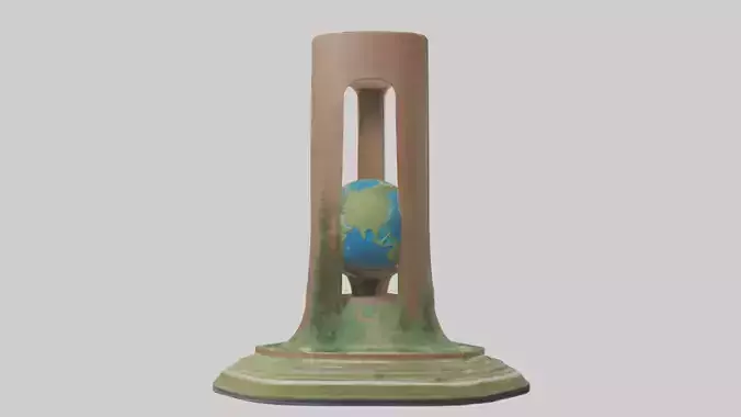Earth Conservation Monument model Low-poly 3D model