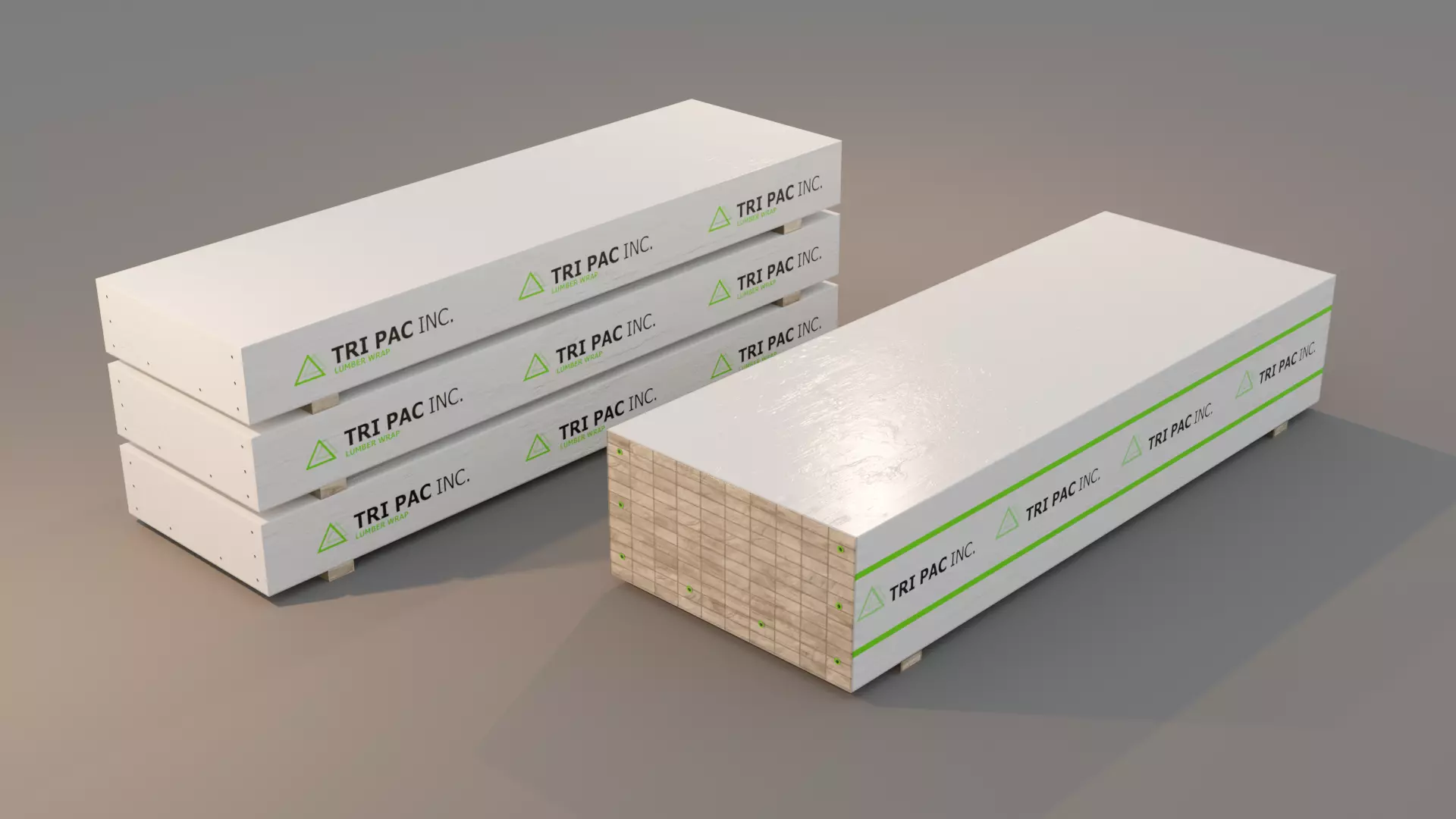 Wood Cargo Low-poly 3D model_0