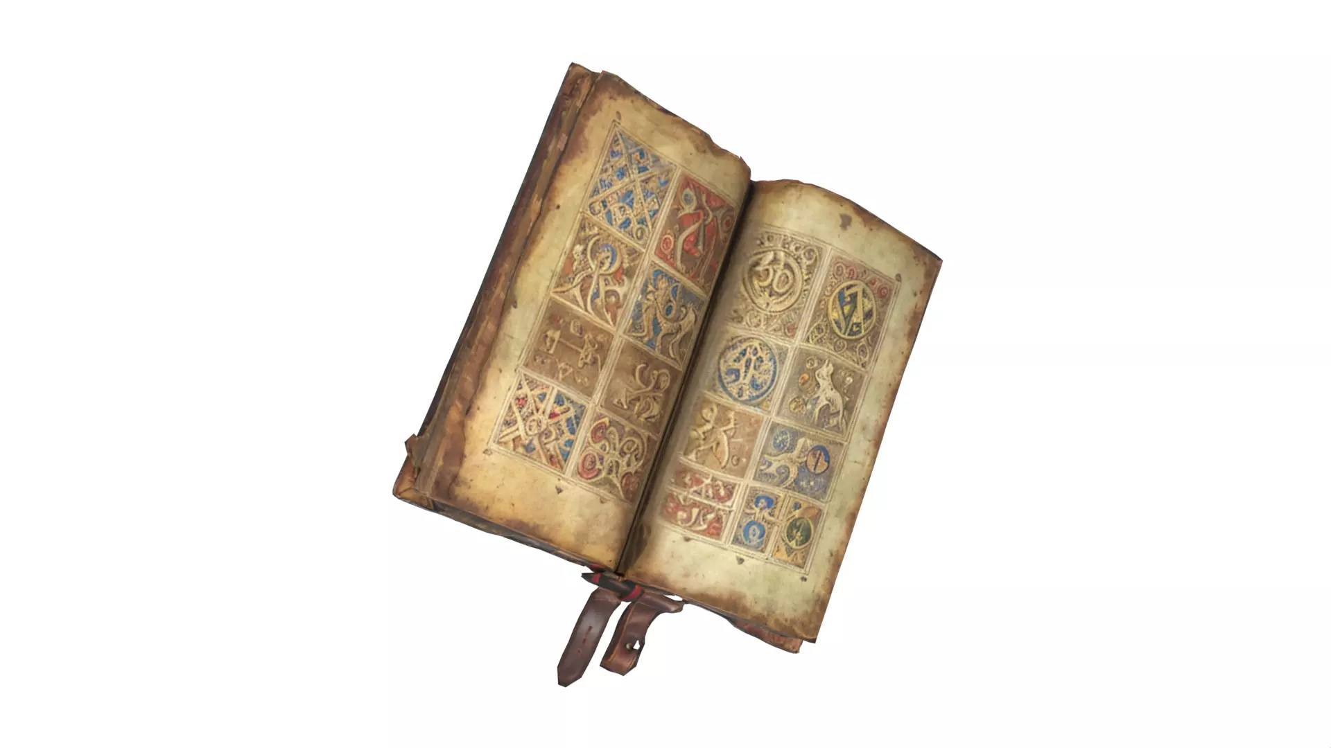 old book Low-poly 3D model_0