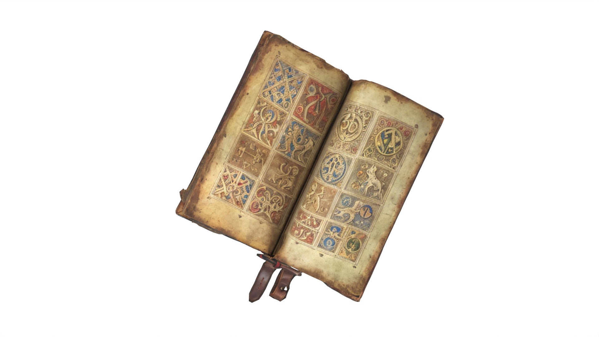 old book Low-poly 3D model_3