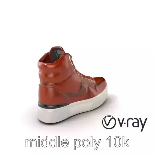 Sleek Racer Sneakers Hightop Model Pack Low-poly 3D model
