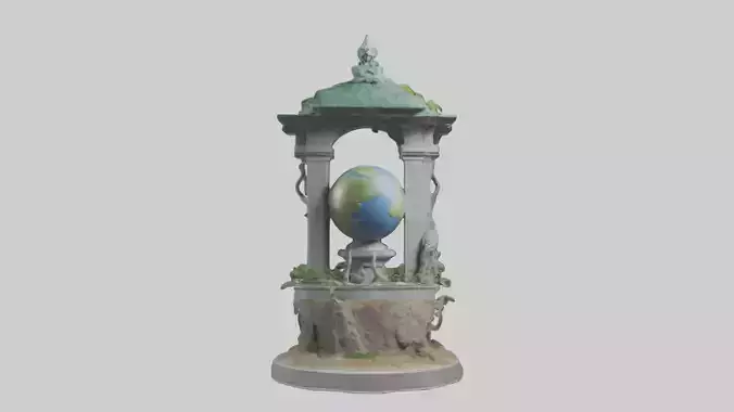 Earth Guardians Monument model Low-poly 3D model