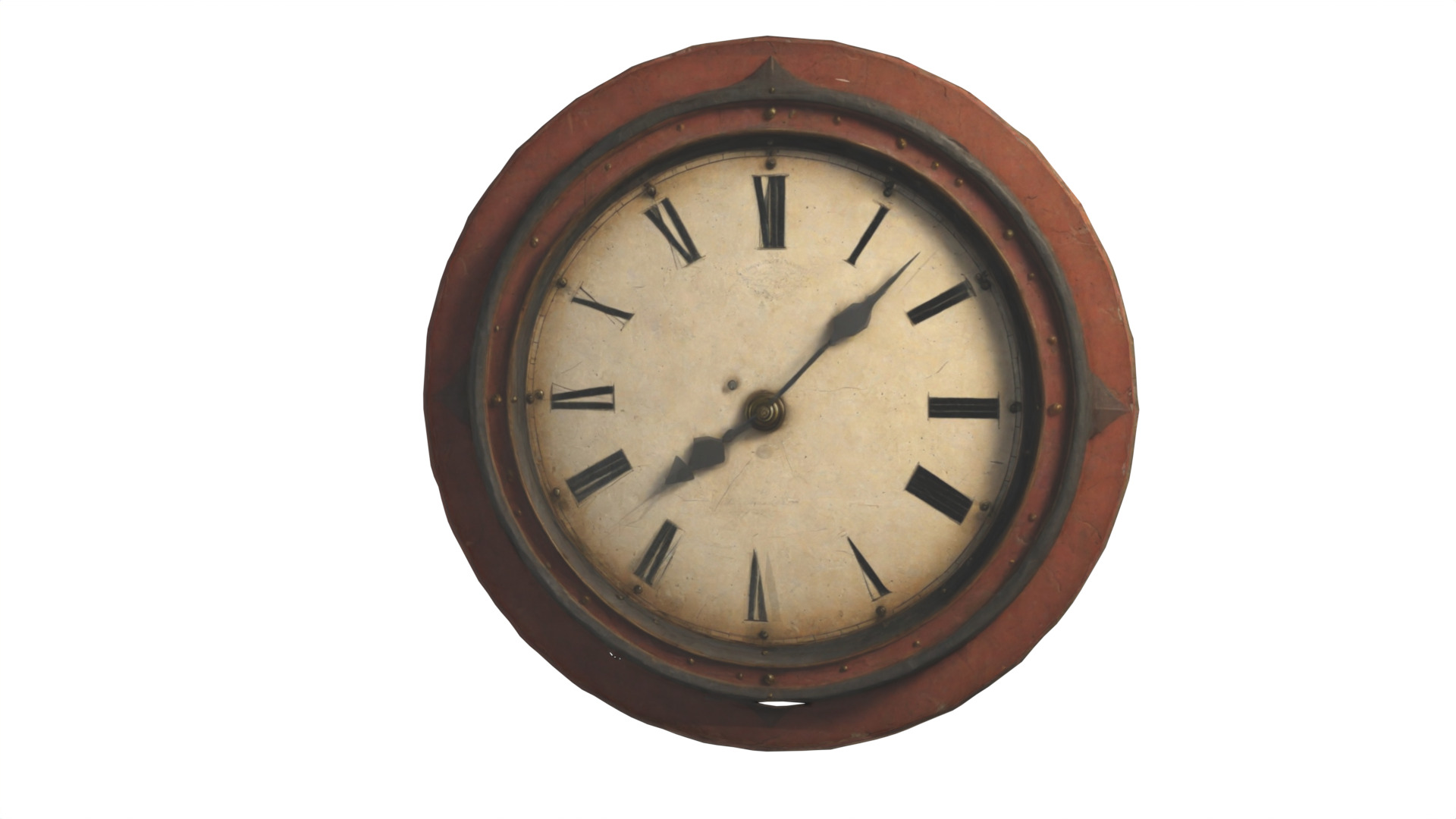 old wall clock Low-poly 3D model_3