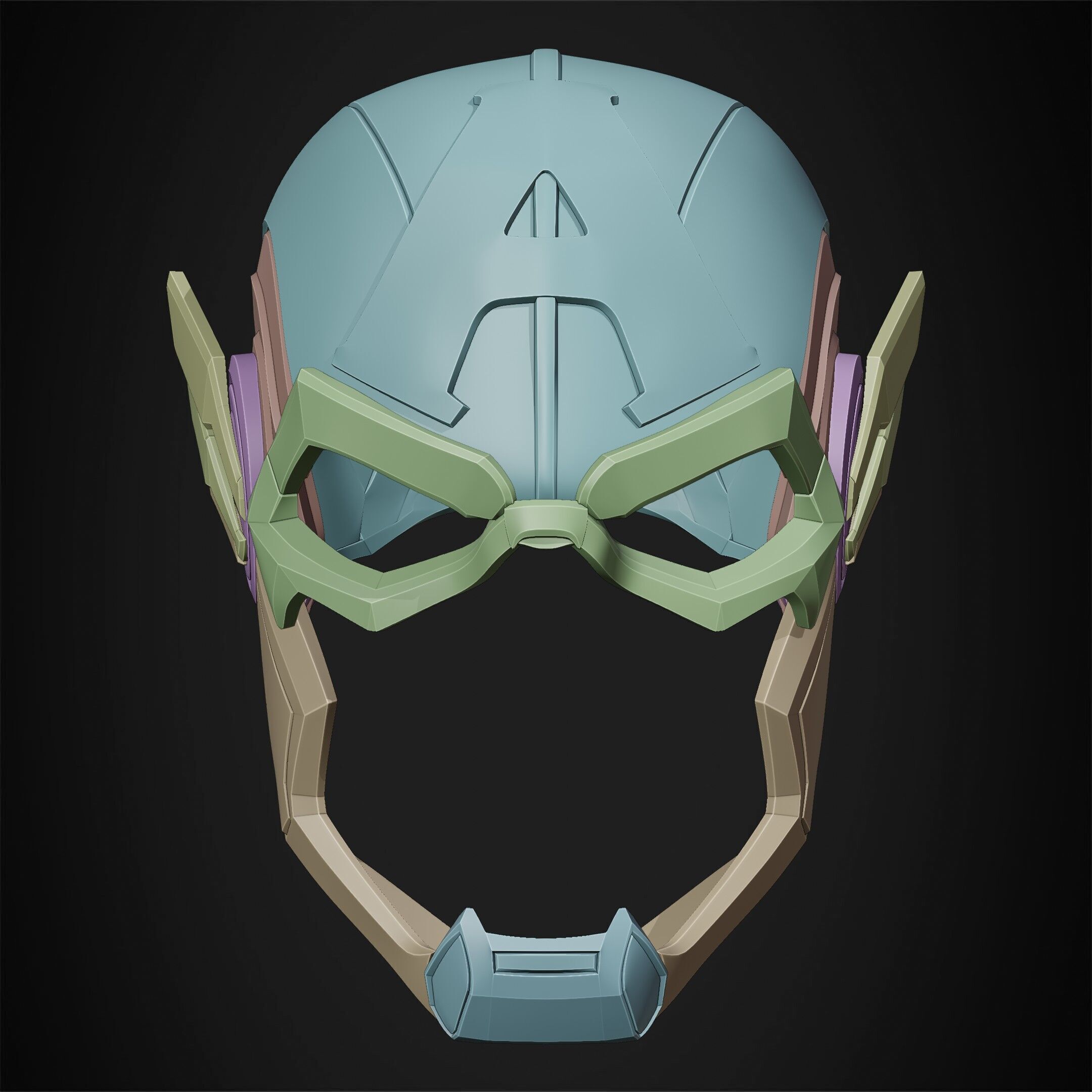 Marvel Rivals Captain America Helmet for Cosplay 3D print model_16