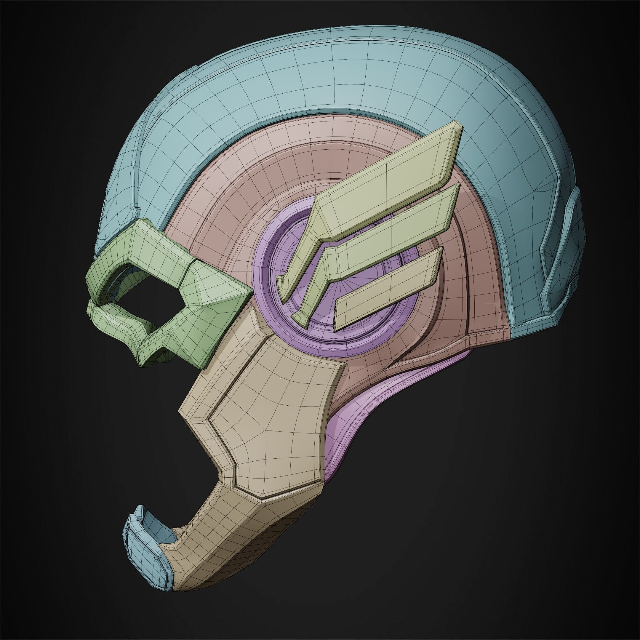 Marvel Rivals Captain America Helmet for Cosplay 3D print model_21