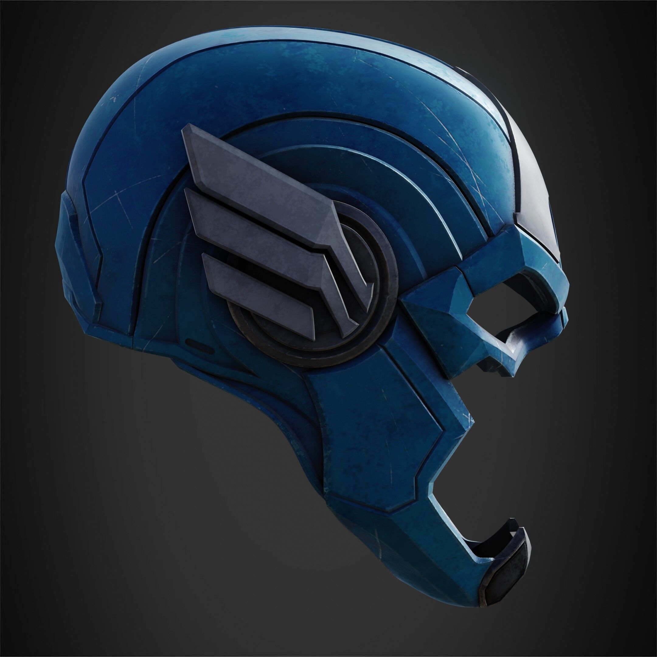 Marvel Rivals Captain America Helmet for Cosplay 3D print model_9