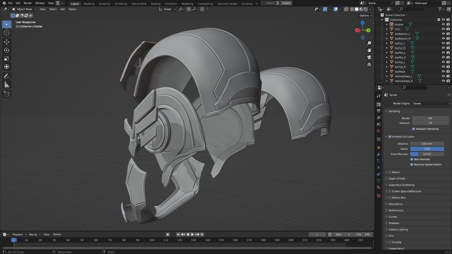 Marvel Rivals Captain America Helmet for Cosplay 3D print model_13