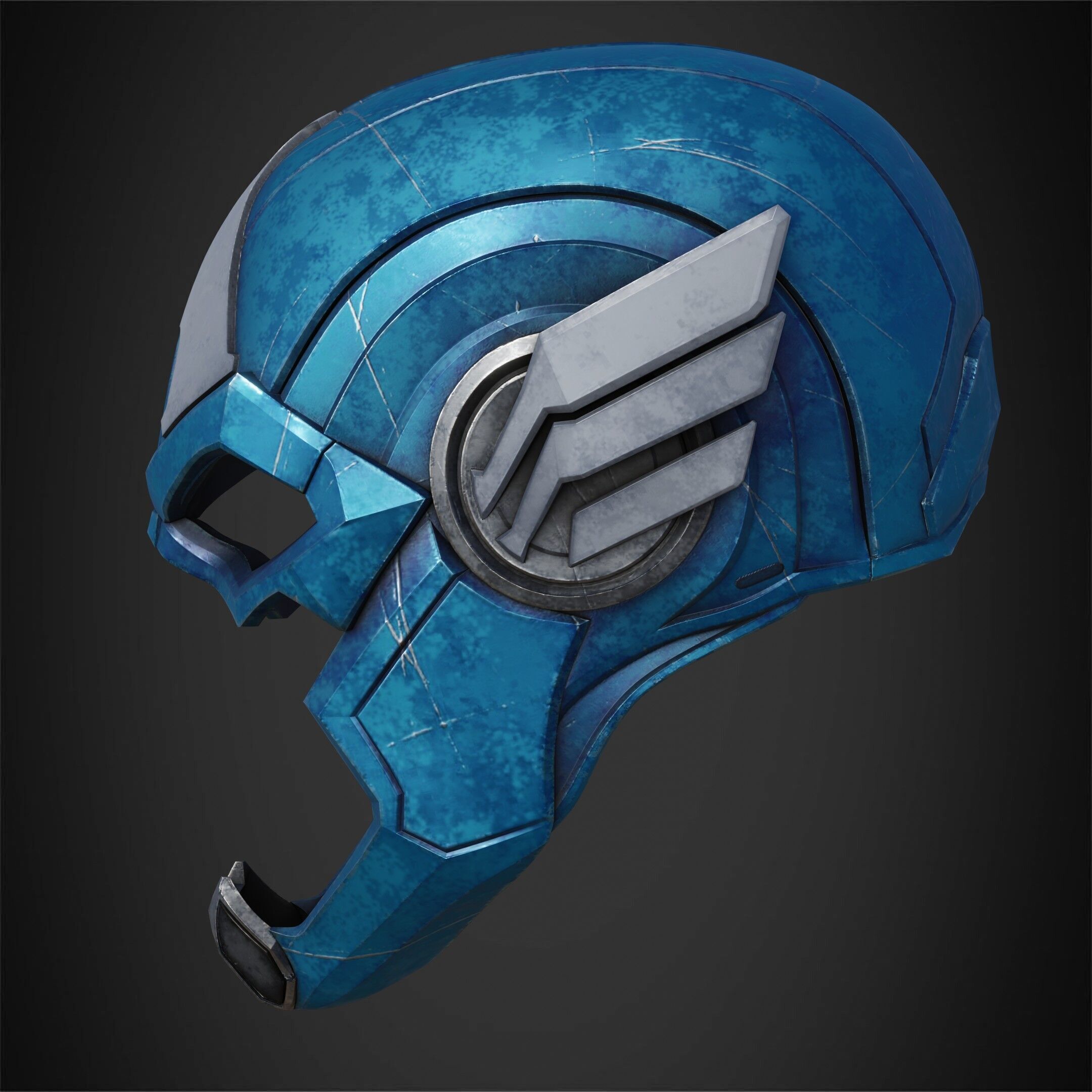Marvel Rivals Captain America Helmet for Cosplay 3D print model_5