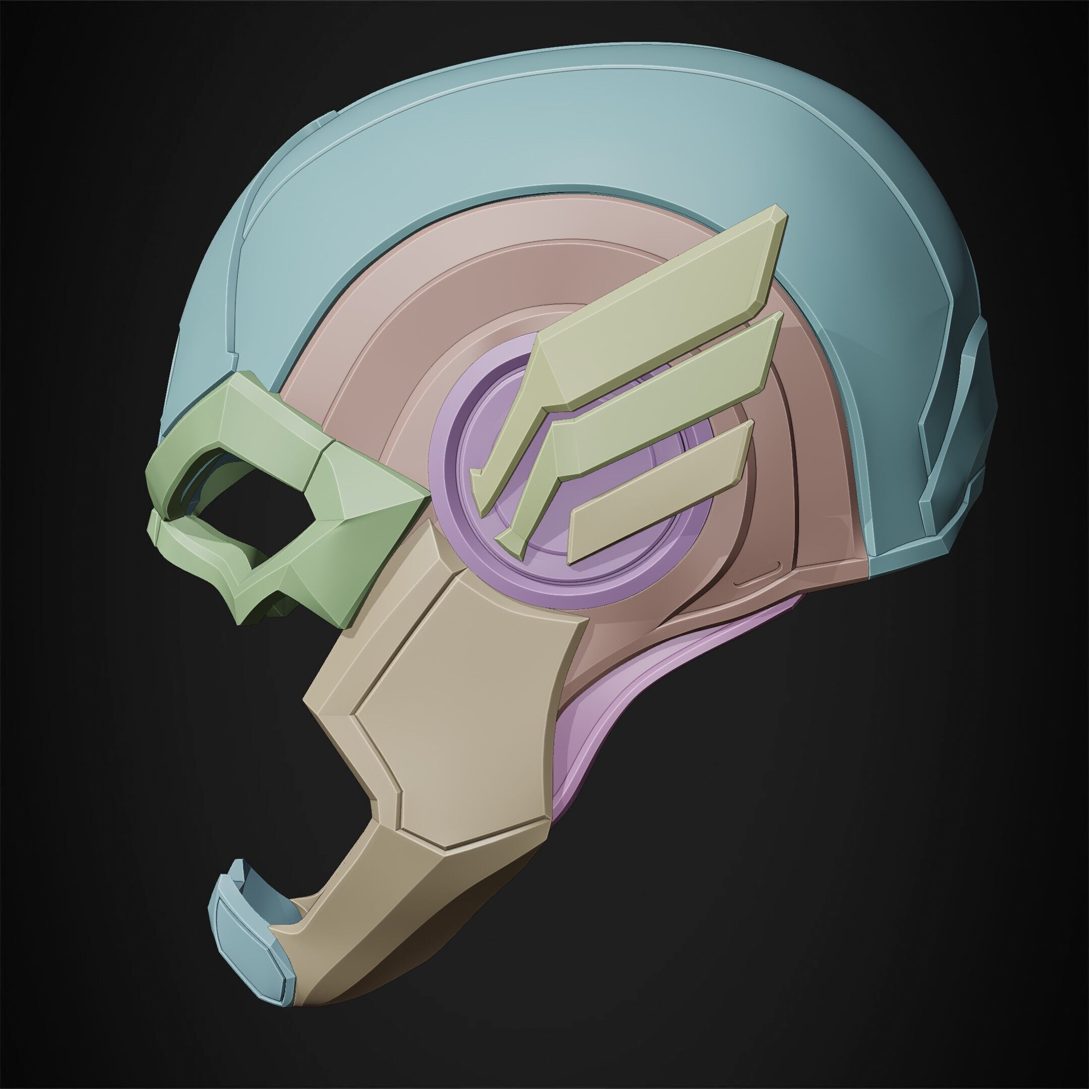 Marvel Rivals Captain America Helmet for Cosplay 3D print model_20