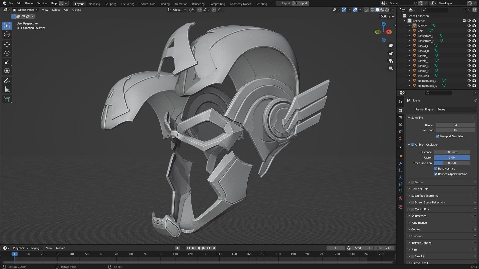 Marvel Rivals Captain America Helmet for Cosplay 3D print model_12