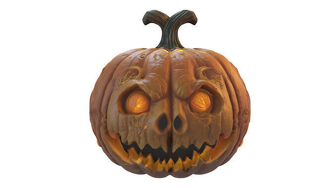 Halloween Pumpkin Low-poly 3D model