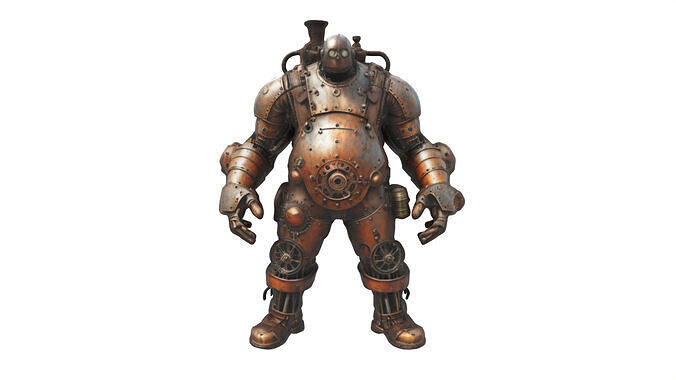 Copper Monster Low-poly 3D model