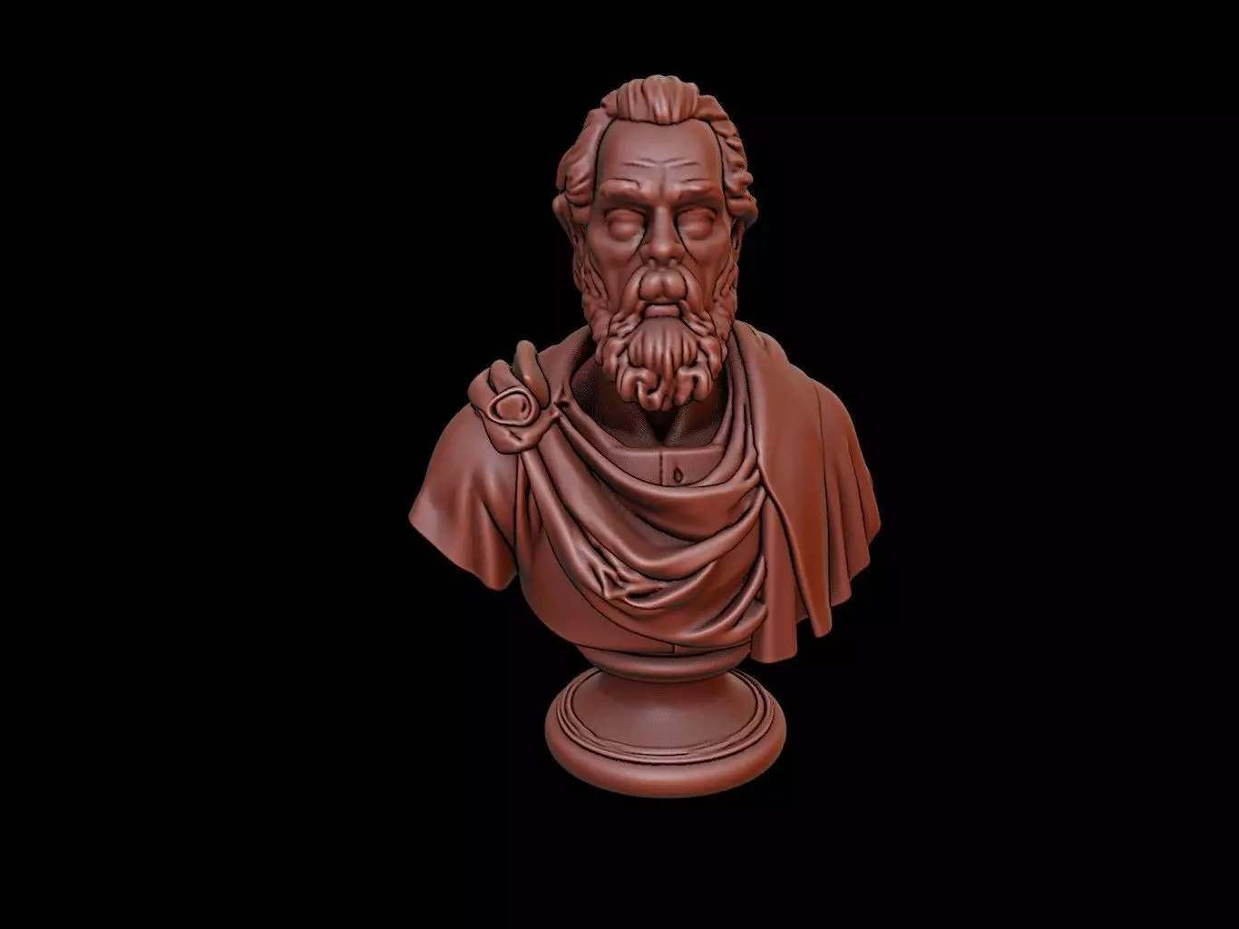 Giovanni da Verrazzano Bust 3D print model_0