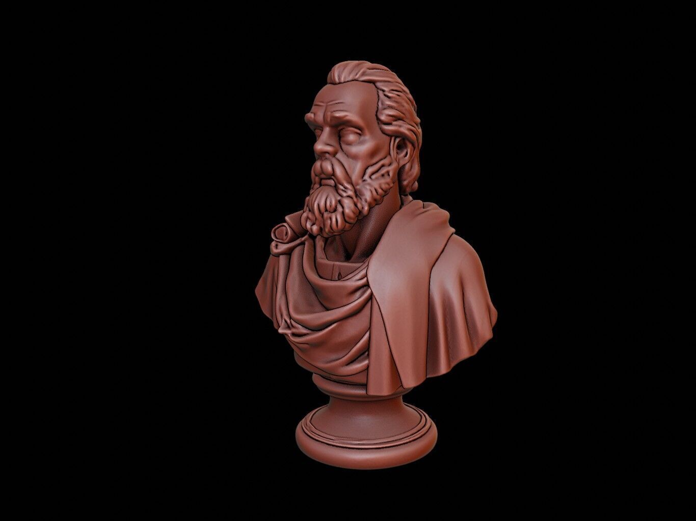 Giovanni da Verrazzano Bust 3D print model_2