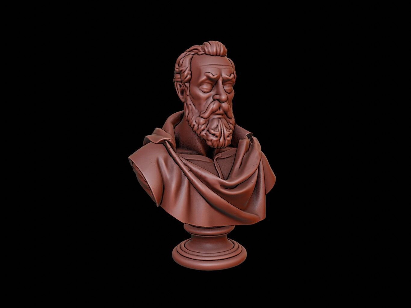 Giovanni da Verrazzano Bust 3D print model_1