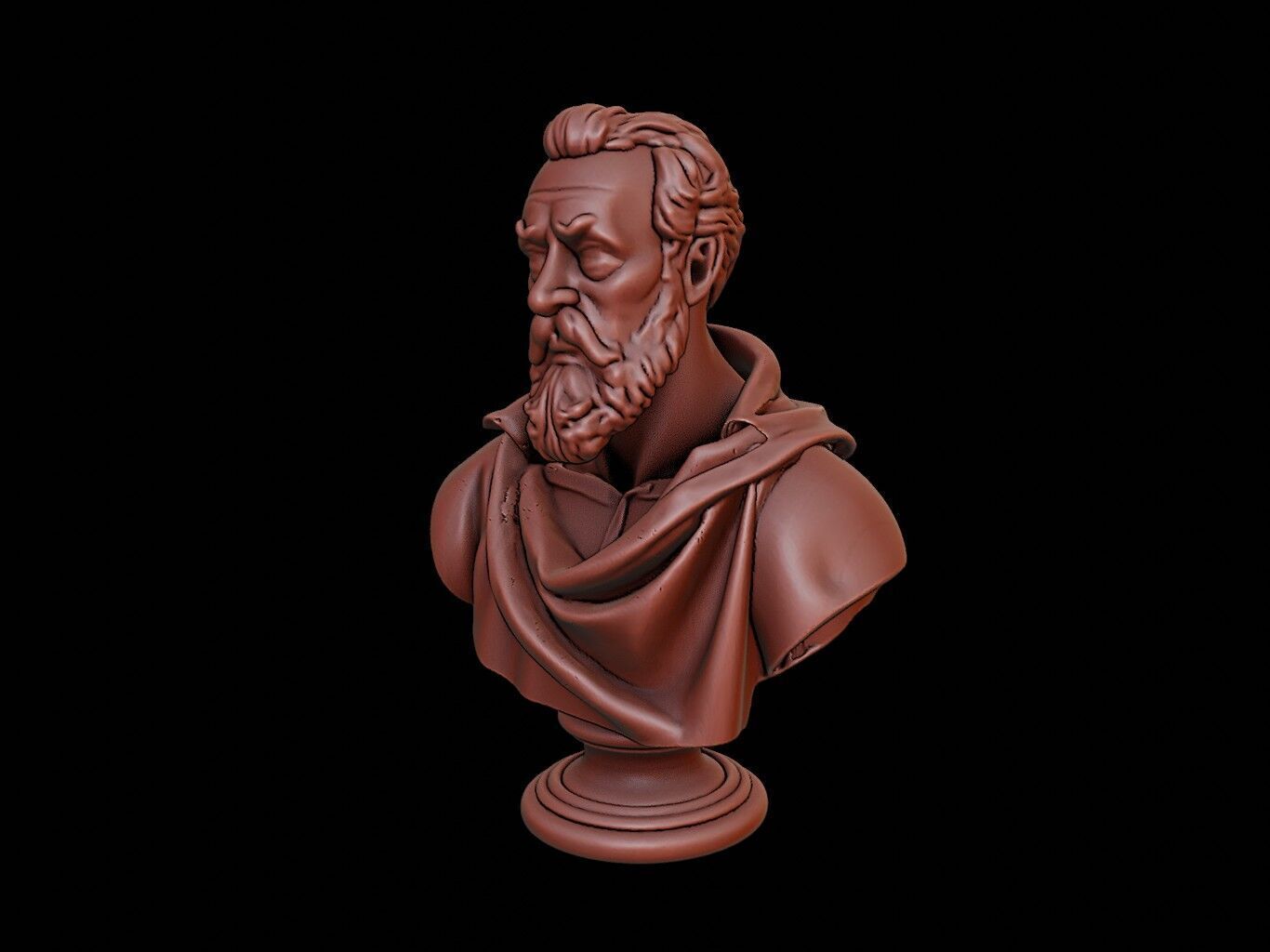 Giovanni da Verrazzano Bust 3D print model_2