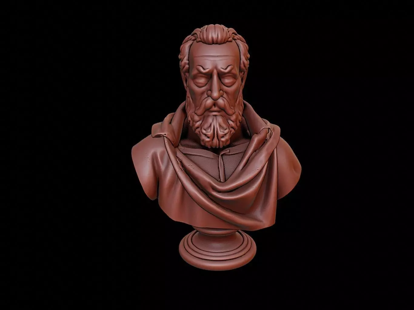 Giovanni da Verrazzano Bust 3D print model_0