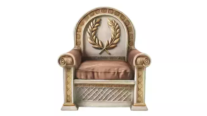 roman throne Low-poly 3D model