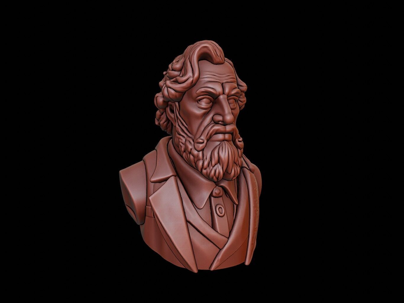 Henry Hudson Bust 3D print model_1