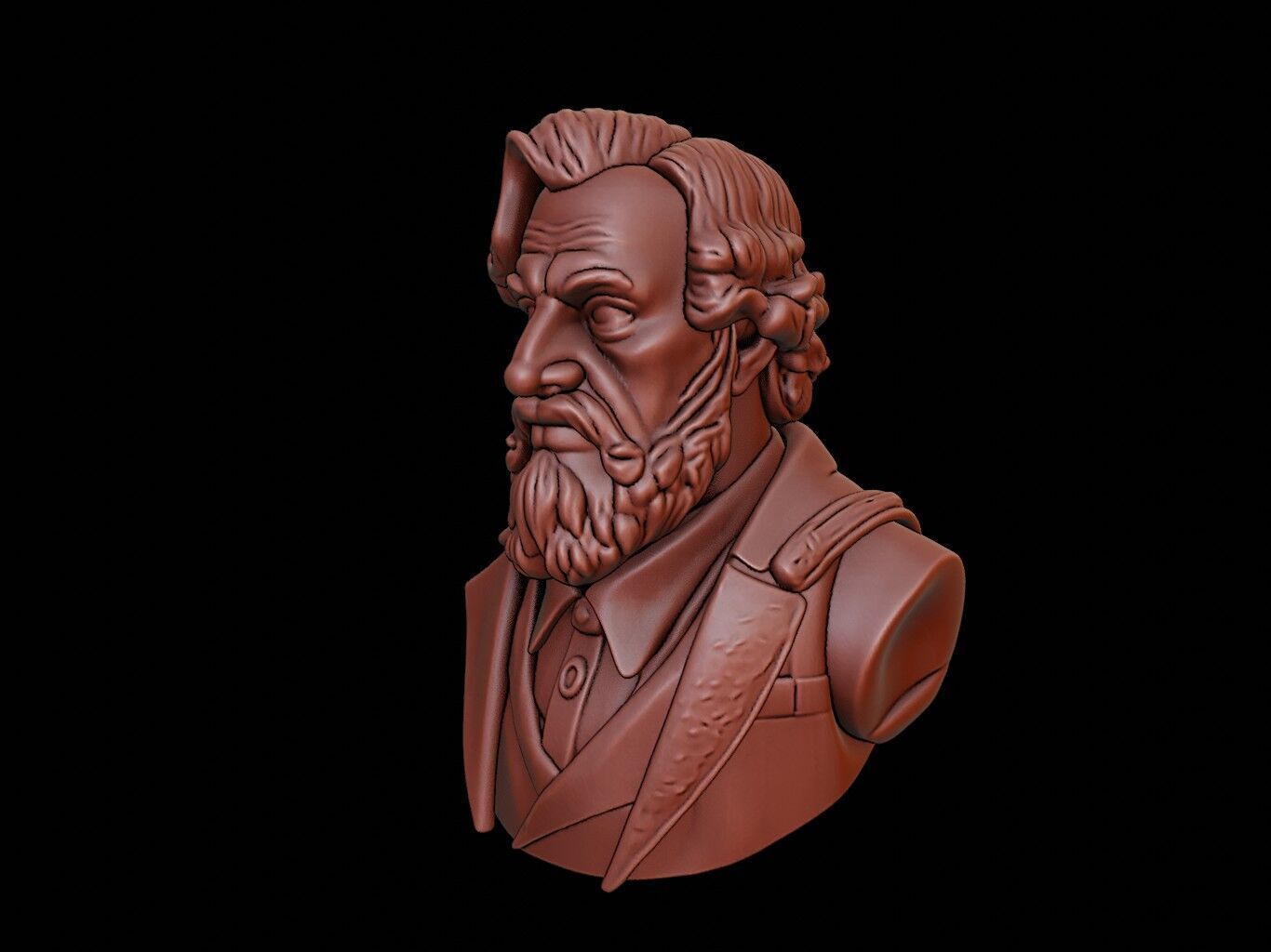 Henry Hudson Bust 3D print model_2