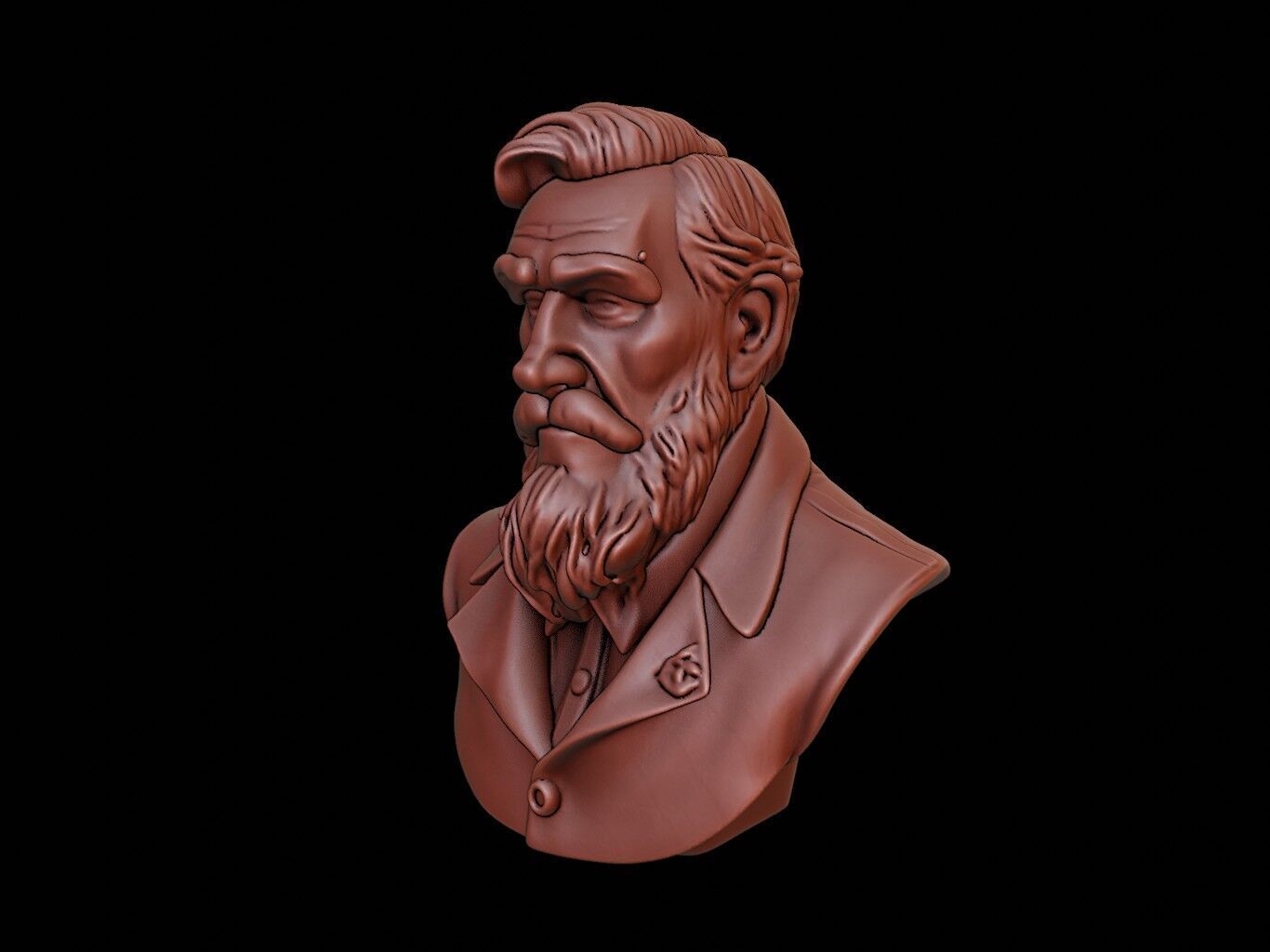 Henry Hudson Bust 3D print model_2