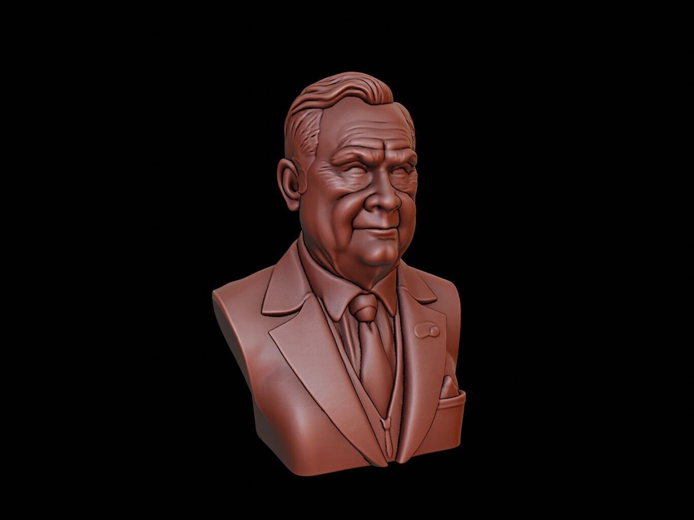 Herbert Hoover Bust 3D print model_1