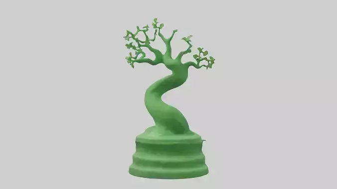 Eco Green Statue model Low-poly 3D model