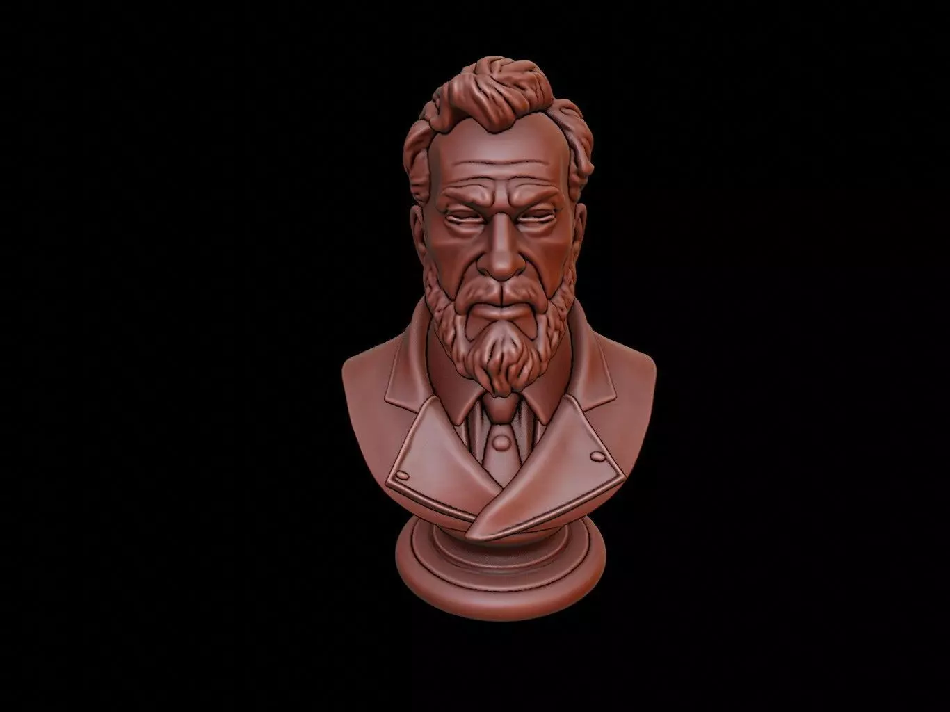 Hugh Clapperton Bust 3D print model