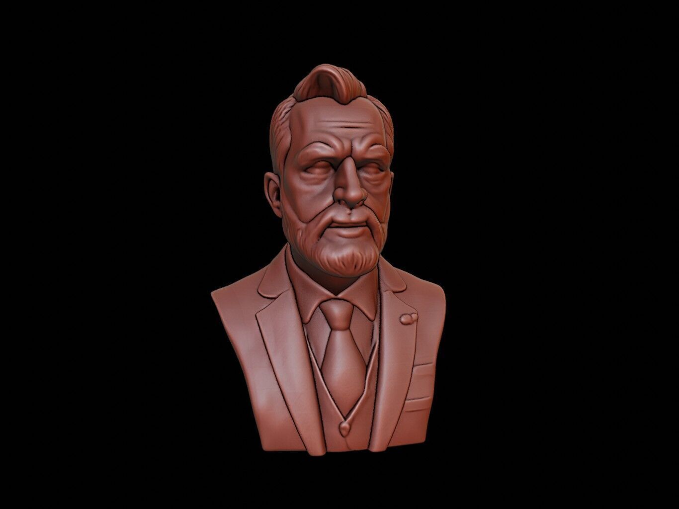 Hugh Clapperton Bust 3D print model_1