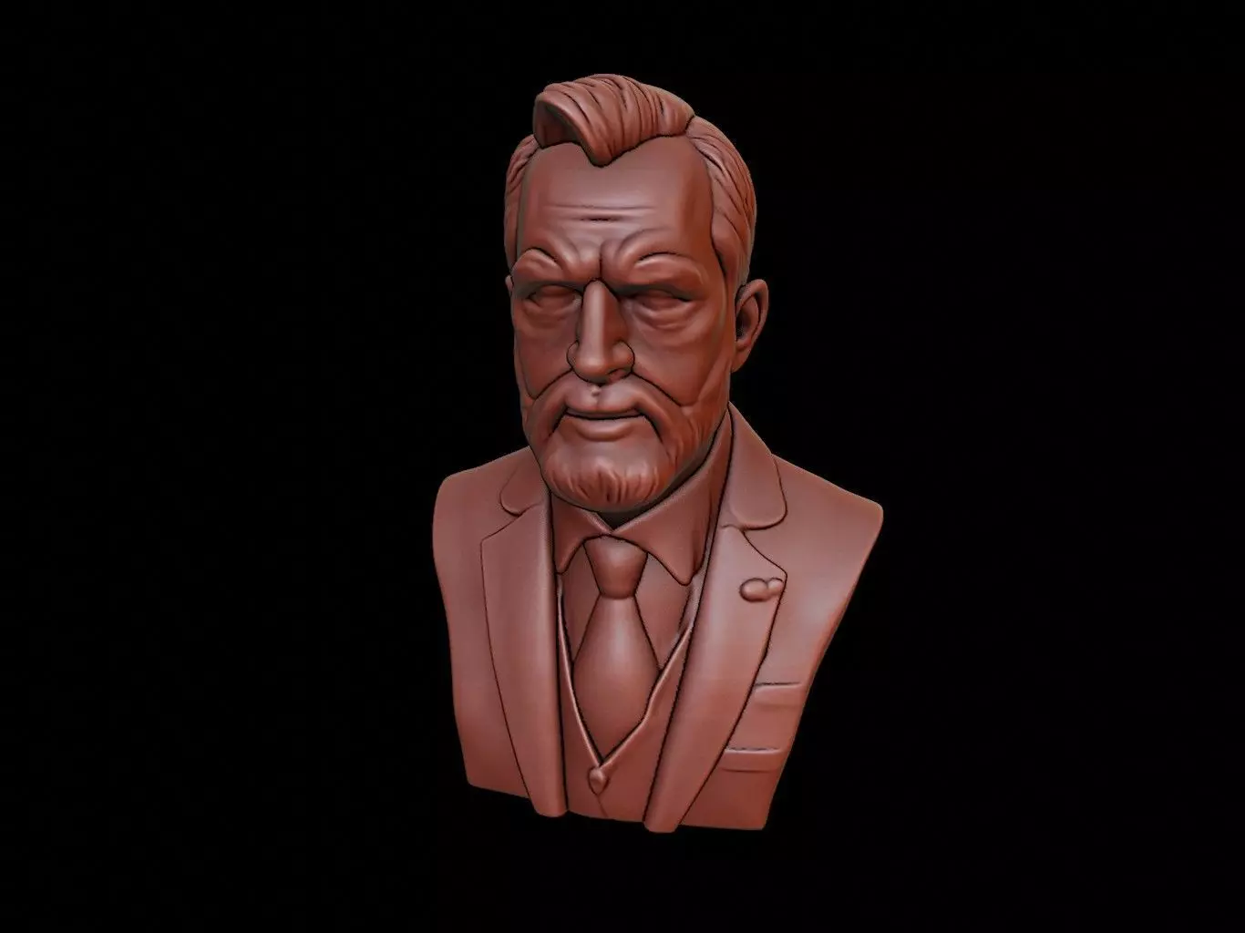 Hugh Clapperton Bust 3D print model_0